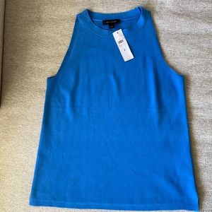 Ann Taylor Blue Knit Tank Top